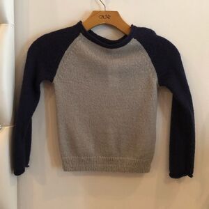 Gray navy knitted sweater